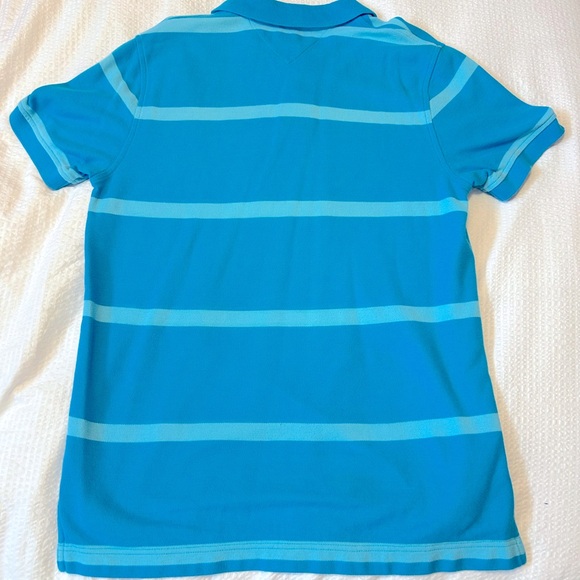 Tommy Hilfiger Men’s Striped Slim Fit Polo Shirt (Medium) - Picture 3 of 4